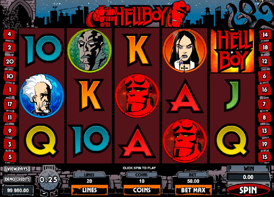 Hellboy slot machine by Microgaming