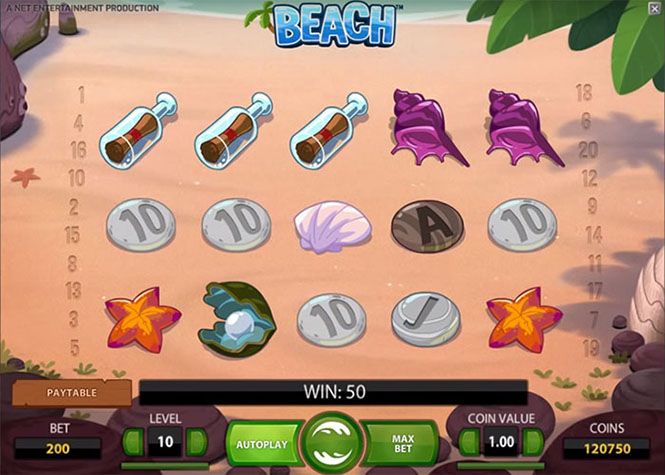 Beach by NetEnt: key features