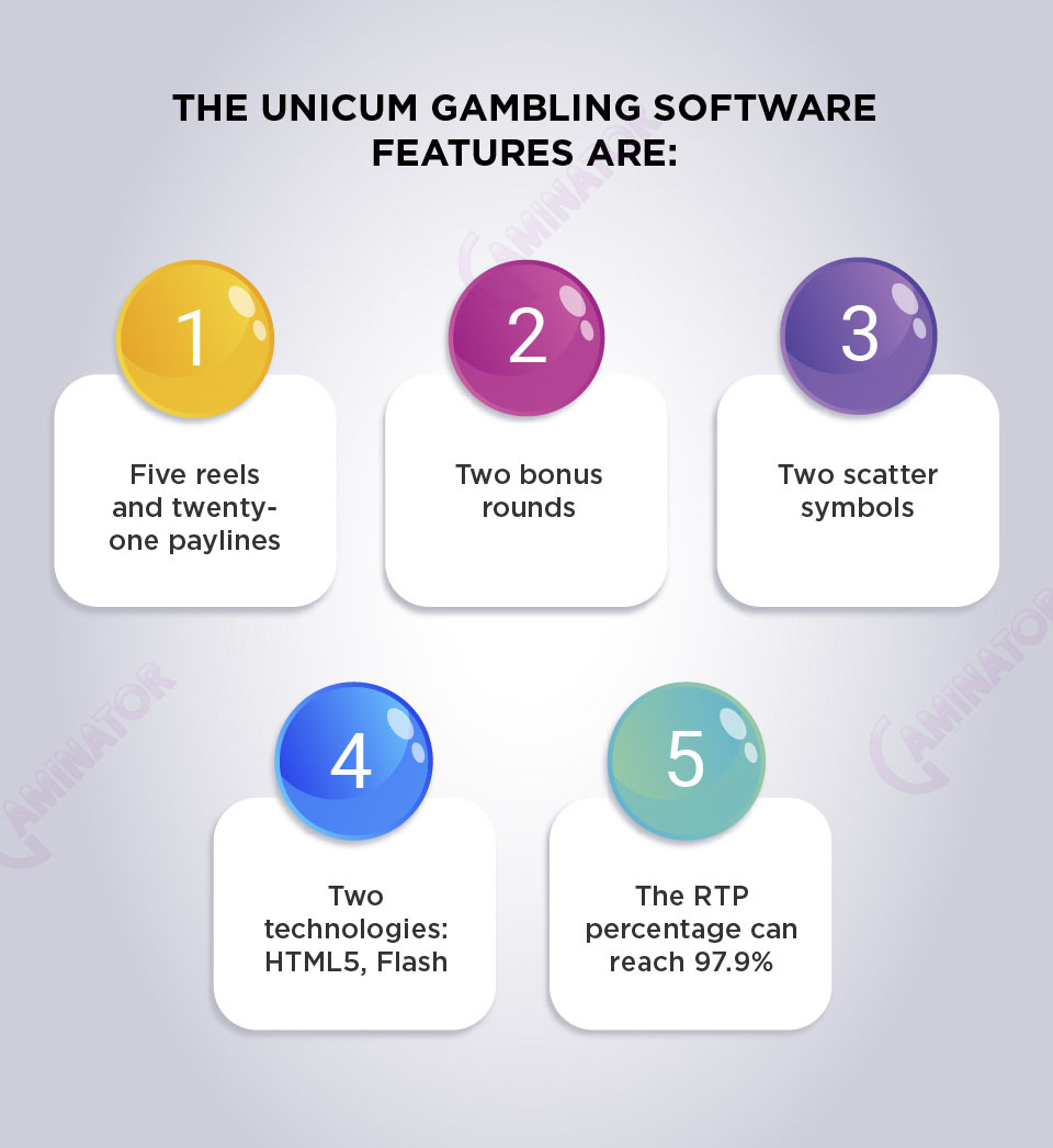 Unicum software advantages: infographic
